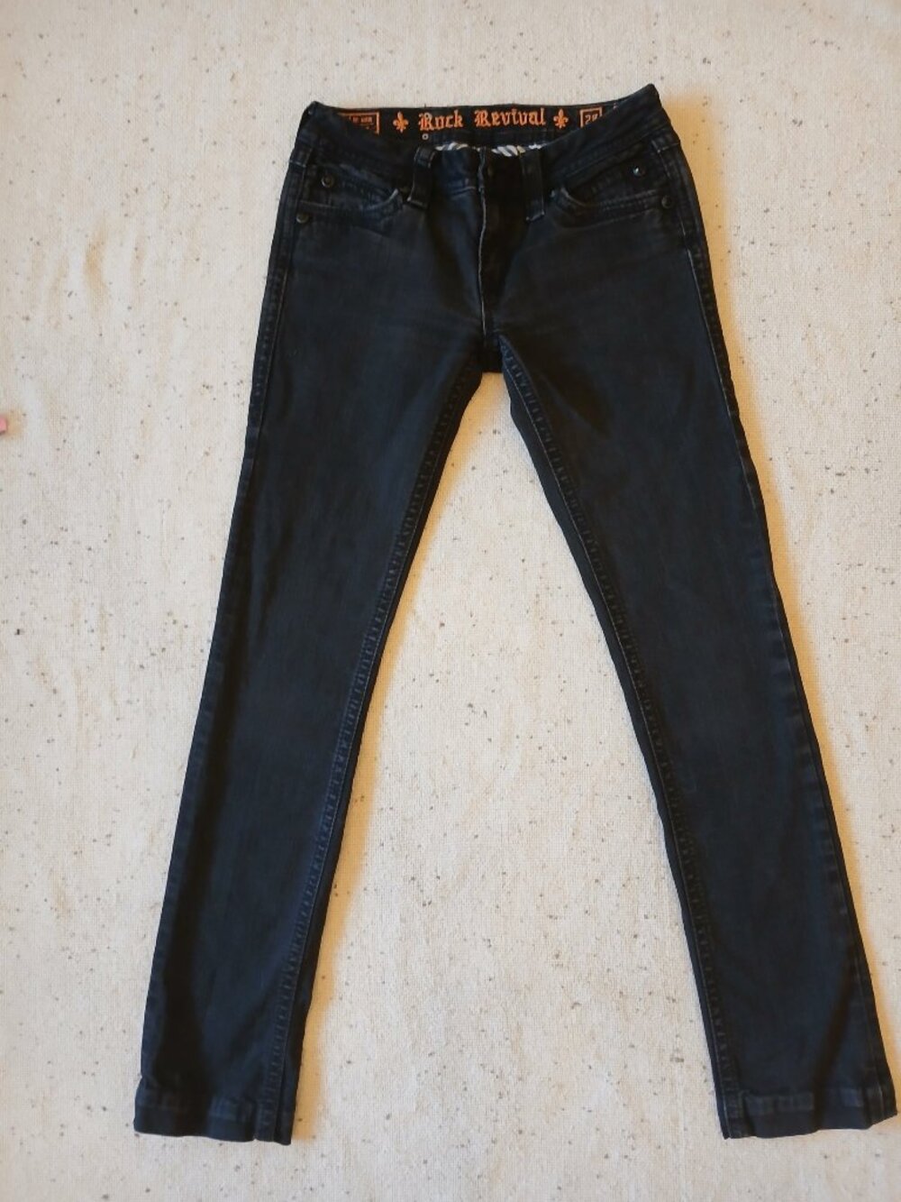 Rock Revival Kate Black Bootcut Jeans Size 28